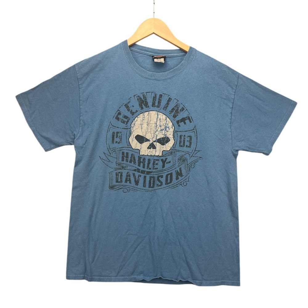 Vintage Harley Davidson Shirt Genuine Skull Seminole Sanford Florida Men Large
